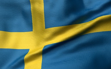 3D Illustration of Sweden Flag