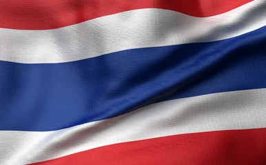 3D Illustration of Thailand Flag