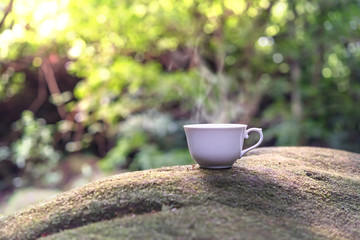A cup of hot drink