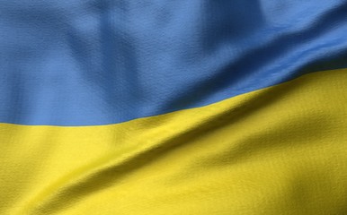 3D Illustration of Ukraine Flag