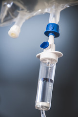 Intravenous drip equipment in hospital