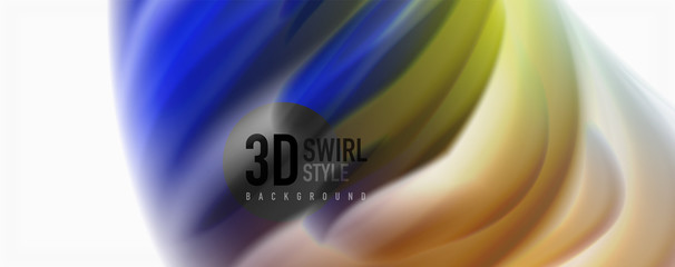 Glossy colorful liquid waves abstract background,, modern techno lines