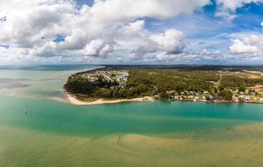 Aerial view of Beelbi Creek,  Hervery Bay, Queensland, Australia