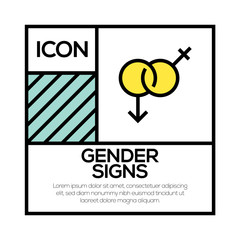 Obraz premium GENDER SIGNS ICON CONCEPT