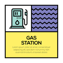 Naklejka premium GAS STATION ICON CONCEPT
