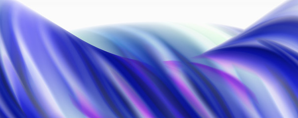 Color flowing waves, liquid conceptual abstract background