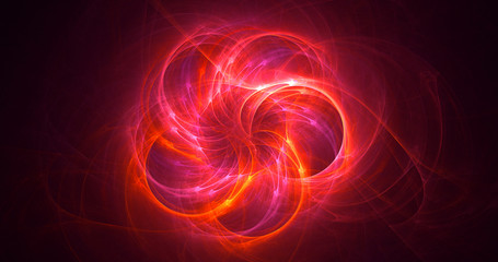 3D rendering abstract round light background