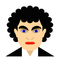 Attractive woman portrait front side