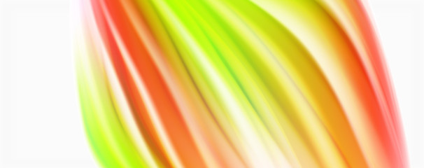 Modern Liquid color flow on white - colorful flow poster. Techno Wave Liquid shape in white color background. Design for your design project