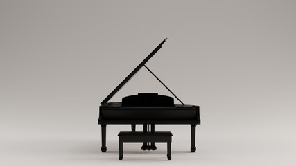 Black Grand Piano 3d illustration 3d render © paul