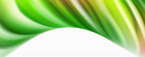 Modern Liquid color flow on white - colorful flow poster. Techno Wave Liquid shape in white color background. Design for your design project