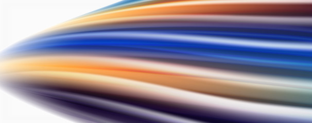 Modern techno Fluid color flow on white colorful poste. Art for your design