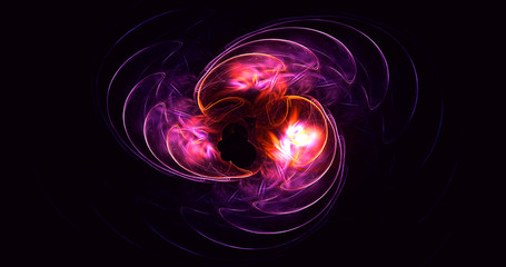 3D rendering abstract round light background