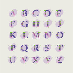 Flat letter illustration