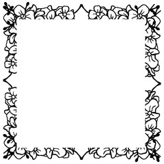 Vector illustration design flower frame for wallpaper of poster