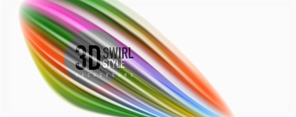 Color flowing waves, liquid conceptual abstract background