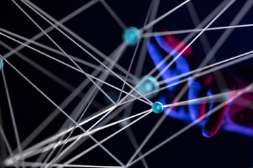 Digital Network and data concept