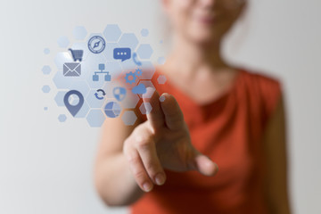 Cloud computing concept - connect to cloud