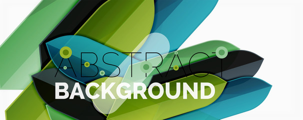 Geometric abstract background. Dynamic shapes composition