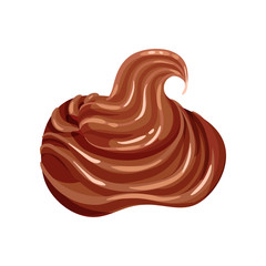Stain of chocolate paste. Vector illustration on white background.