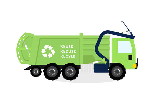 Garbage Truck Recycling Vehicle Illustration