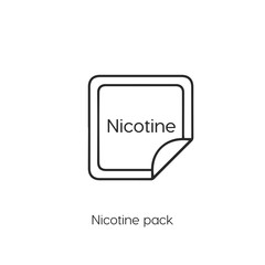 nicotine pack icon vector symbol