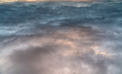 Dramatic sky with colorful clouds