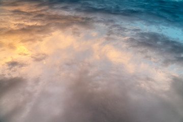 Fototapeta premium Dramatic sky with colorful clouds