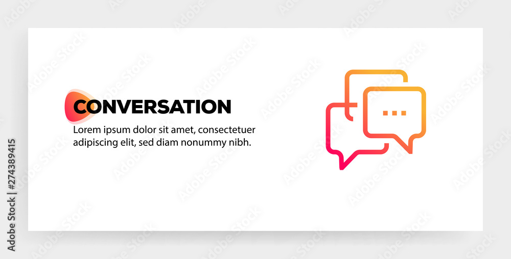 Poster conversation icon concept