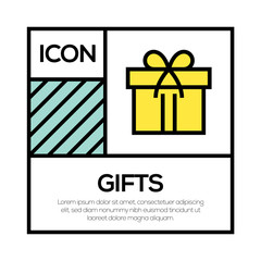 GIFTS ICON CONCEPT