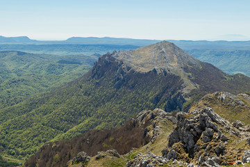 Aizkorri mountain and natural park in Gipuzkoa, Spain
