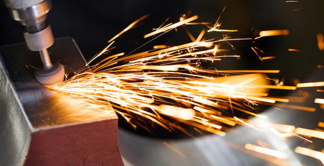 Drill with diamond-tipped polishing metal parts.