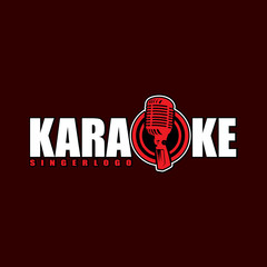 Design label vector karaoke club. Label illustration of karaoke music club