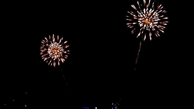 Colorful fireworks festival