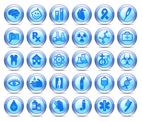 Medical Healthcare Icons Collection, Symbols on a roundel