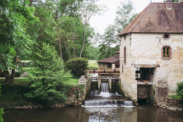 Photo Wallpaper Watermill Mural Poster Stickers Canvas