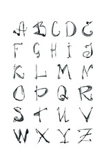hand drawn alphabet