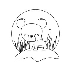 cute mouse animal isolated icon