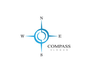 Compass Logo sign Template vector icon illustration design
