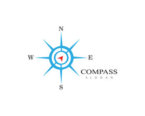 Compass Logo sign Template vector icon illustration design