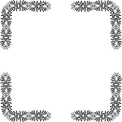 Vector illustration greeting card with art modern of flower frame