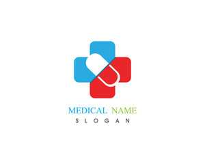 Health medical logo illustration vector design