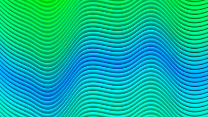 abstract background of wavy lines colored gradient, 3d illustration