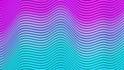 abstract background of wavy lines colored gradient, 3d illustration