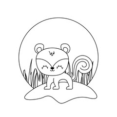 cute chipmunk animal icon icon vector ilustration