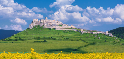 Scenic view on amazing Spis Castle, UNESCO heritage in Slovakia