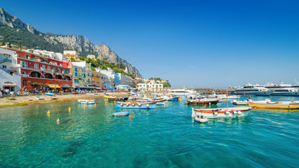 Beautiful Marina Grande, Capri Island, Italy.
