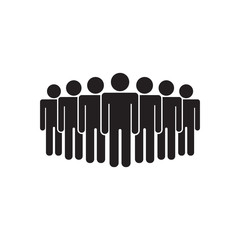 People icon flat vector