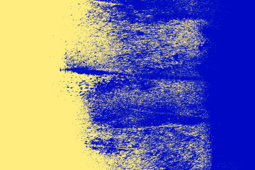blue yellow paint background texture with grunge brush strokes - 274402815