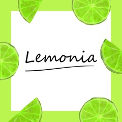 Background and banner with lemon